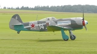 Yakovlev Yak11 Engine Start Takeoff and Landing [upl. by Yehtomit]