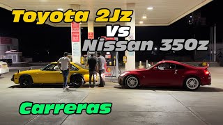 Nissan 350z Vs Toyota 2Jz 240kmh  JDM en acción [upl. by Arabel]