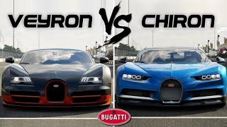 Bugatti Chiron vs Bugatti Veyron [upl. by Hedvig]