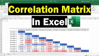 How To Create A Correlation Matrix In Excel With Colors [upl. by My]