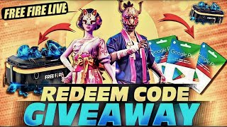 Free fire team code giveawayRedeem code giveaway free fire live stream [upl. by Yeniar]