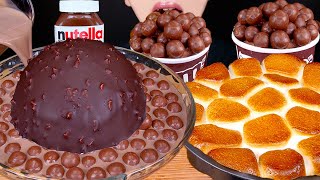 ASMR MALTESERS KITKAT MAGNUM CHOCOLATE ICE CREAM SMORES DIP DESSERT NUTELLA MUKBANG 먹방EATING SOUNDS [upl. by Pennebaker336]