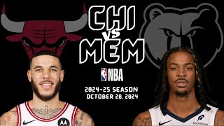 Chicago Bulls vs Memphis Grizzlies Full Game Highlights  Oct 28 2024  202425 NBA Season 🏀🔥 [upl. by Stauder]