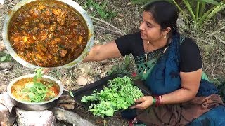 Tasty Chicken Gongura Recipe  Village Food Cooking Sorrel Leaves Curry Recipe  Easy Chicken Gravy [upl. by Ewold]