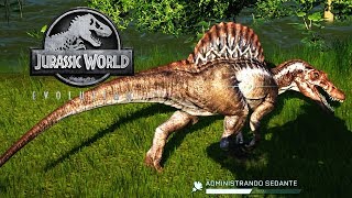 SALVAR AL ESPINOSAURIO DE ISLA SORNA ZONA B JURASSIC WORLD EVOLUTION [upl. by Leibarg]