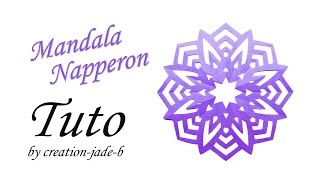 Tuto Décoration Papier  Napperon  Mandala [upl. by Kciremed]