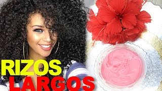 Como Hacer una Crema de Peinar para hacer Crecer el Cabello Rizado de Hibisco [upl. by Tneciv933]