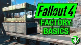 FALLOUT 4 How To Build SIMPLE FACTORY with Contraptions DLC Manufacture Weapons Armor and More [upl. by Harlan]