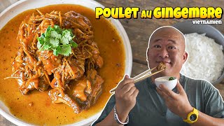 Poulet au gingembre  Ga Kho Gung  Recette vietnamienne  Le Riz Jaune [upl. by Arica866]