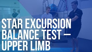 How to perform Star Excursion Balance Test with upper body reaches [upl. by Lahcym805]