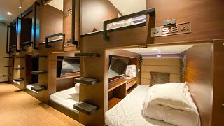 Stay at a Deluxe Capsule Hotel with Sauna 🏨🧖♨︎ [upl. by Fiedling]