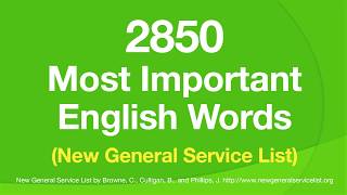 2850 Most Important English Words NGSL  With definitions in easy English [upl. by Snook]