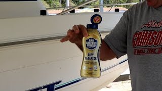 How to Clean Boat and Get Rid of Water stains Less than 2 Barkeepers Friend [upl. by Vena]