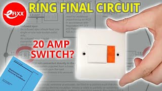 Can you use a 20 Amp double pole switch to control a spur from a ring final circuit BS7671 [upl. by Lazarus]