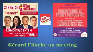 Front Populaire Meeting de Montreuil du 17 juin 2024 [upl. by Notse219]