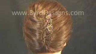 French twist tips and techniques using a French Hair comb by Byrd Designs [upl. by Aisercal]