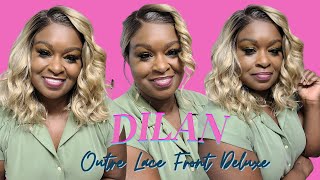 DILAN😳LAWD HAVE MERCY UNDER 35 OUTRE LACE FRONT DELUXE SYNTHETIC HD LACE WIG [upl. by Leugim]