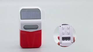 SL08 solar powered strobe motion detection alarm demo video 1km seen [upl. by Yesima]