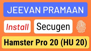 Install Secugen Hamster Pro 20 Biometric Driver on Windows 10 computer  Jeevan Pramaan  HU20 [upl. by Arlynne]