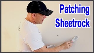 Patching Sheetrock DIY Drywall Hacks [upl. by Isaak]