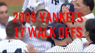 2009 Yankees  17 WALKOFF VICTORIES [upl. by Eelarak890]