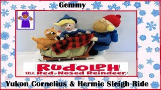 2009 Rudolph the Red Nosed Reindeer Yukon Cornelius Sleigh Ride Plush By Gemmy [upl. by Boyce]