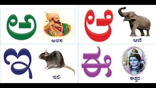 Kannada Varnamale Kannada swaragalu Kannada vyanjanagalu Kannada alphabets kannada alphabet kid [upl. by Eeryk]