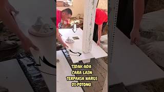 PASANG KERAMIK TANPA DI POTONG construction konstruksi keramik trending [upl. by Dougherty]