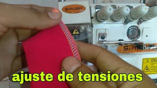 como ajustar las tensiones en la maquina de coser overlock 4 hilos paso a paso [upl. by Rigby]