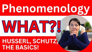 Phenomenology for beginners  Husserl and Schutz explained  Intentional consciousness essence etc [upl. by Couhp497]