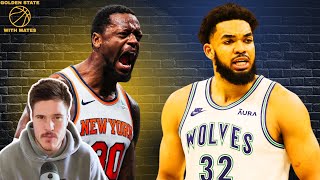 The blockbuster TimberwolvesKnicks trade and exactly what it means for the Warriors [upl. by Adneral]