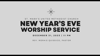 St Marks United Methodist Church New Years Eve Worship Service [upl. by Llenyr]