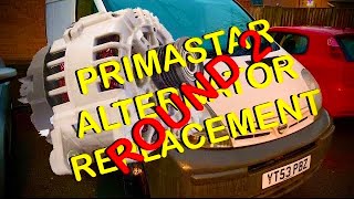 PrimastarVivaroTrafic 19dci Alternator Replacement FIXED  Dash Light Repair [upl. by Ludlow313]