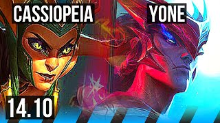 CASSIOPEIA vs YONE MID  67 winrate 6 solo kills  KR Master  1410 [upl. by Clothilde74]