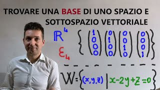 Come trovare una base e dimensione di uno spazio sottospazio vettoriale Esercizi svolti [upl. by Karlotta]