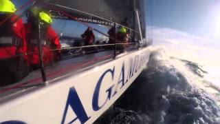 Ragamuffin 100 hitting 38 knots in 2014 Sydney Hobart Race [upl. by Kiker]