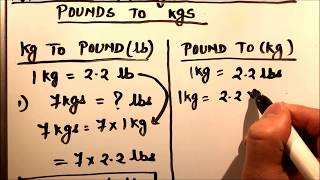 HOW TO CONVERT KILOGRAMS TO POUND Kg TO lb  AND POUNDS TO KILOGRAMlb to kg [upl. by Nela196]