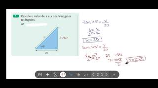 1 Calcule o valor de x e y nos triângulos retângulos [upl. by Arno]