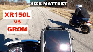 Honda XR150L vs Grom [upl. by Viviane]