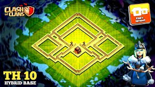 NEW UNBEATEN  TH10 HYBRIDTROPHYFARMING BASE 2024 Town Hall 10 Base COPYLINK  Clash of Clans [upl. by Yesnyl]