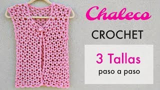 TEJE CHALECO A CROCHET PASO A PASO [upl. by Jyoti]