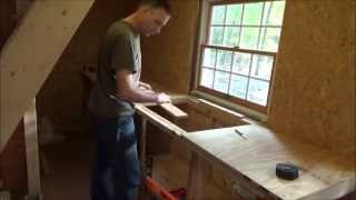 Finished Framing Tiny Home Kitchen Counter Tops S34 [upl. by Ailido426]