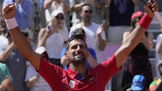 Djokovic defeats Nadal in second round men’s tennis singles at 2024 Paris Olympics [upl. by Siuqram]