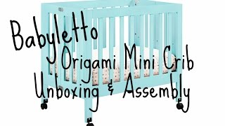 Babyletto Origami Mini Crib  Blue Lagoon [upl. by Aitan900]