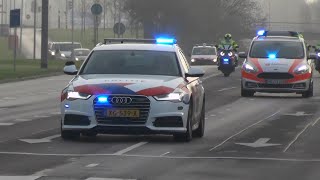 Orgaantransport uit Duitsland met Politiebegeleiding naar EMC Rotterdam [upl. by Rekoob]