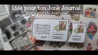 Idée pour ton Junk Journal 29 Carte postale fantaisie Globleland [upl. by Wilfred684]