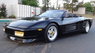 Ferrari Testarossa Miami Vice Custom Convertible Conversion GT Test Drive amp Walkaround [upl. by Rupert749]