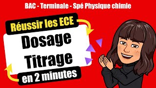 👩‍🔬Réussir lECE de Spécialité Physique Chimie  DOSAGE PAR TITRAGE  TERMINALE [upl. by Ytiak741]