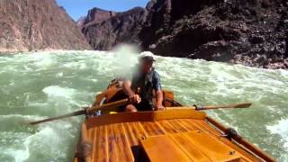 Pulling an oarlock in Sockdolager Rapid Brad Dimock in a Buzz Holmstrom boat [upl. by Aitra]