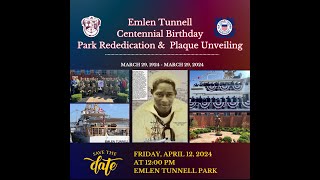 Emlen Tunnell Centennial Birthday Park Rededication amp Plaque Unveiling 2024 [upl. by Shurlock]